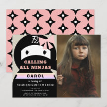 Ninja Rosa & Black Girl Photo Birthday