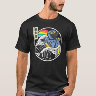 Ninja Rubber Anka Surfing Kanagawa Wave Japan Vapo T Shirt