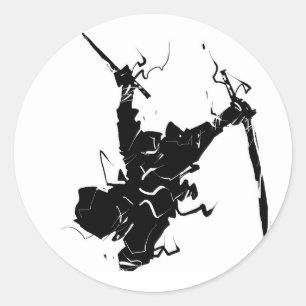 ninja runt klistermärke