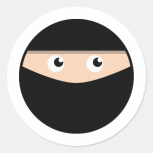 Ninja! Runt Klistermärke