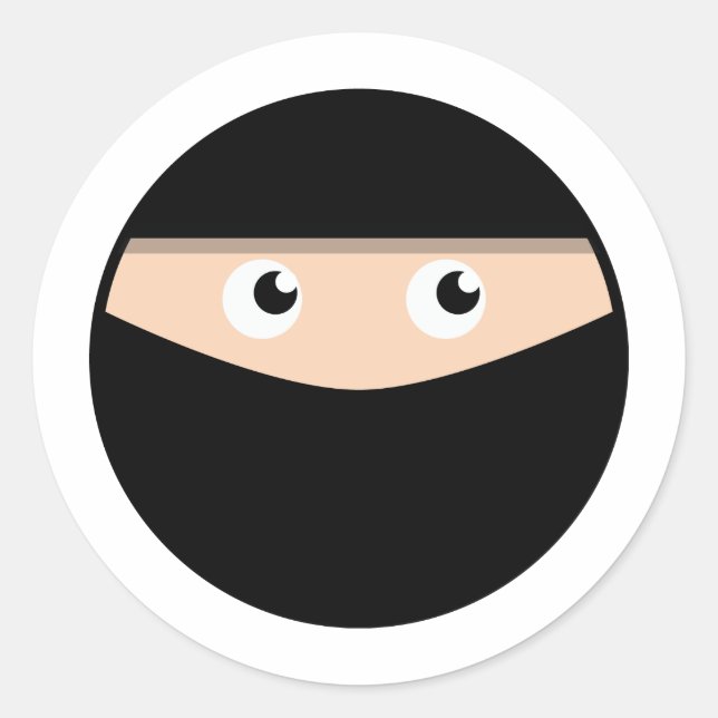 Ninja! Runt Klistermärke (Framsida)