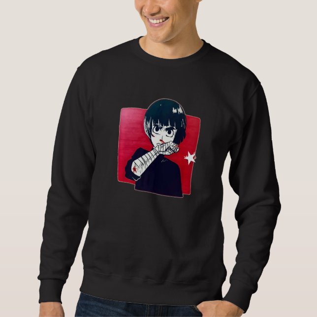Ninja Samurai Fighter Training Hard Boxing Guy Boy Lång Ärmad Tröja (Framsida)