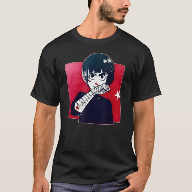 Ninja Samurai Fighter Training Hard Boxing Guy Boy T Shirt (Framsida)