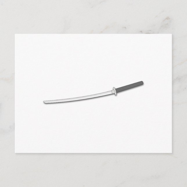 Ninja Samurai Sword Vykort (Framsida)