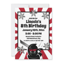 Ninja Samurai Warrior Kids Boys Födelsedagsfest