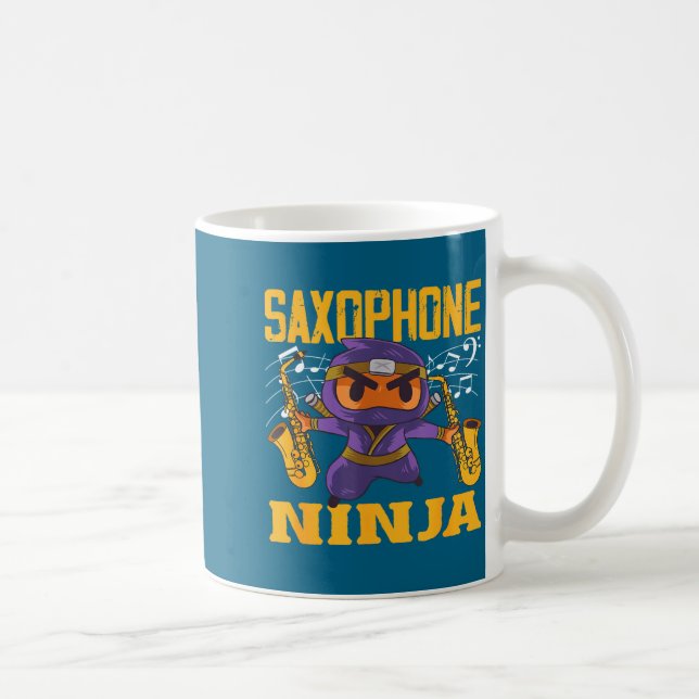 Ninja Saxophone Saxophonist World Kaffemugg (Höger)