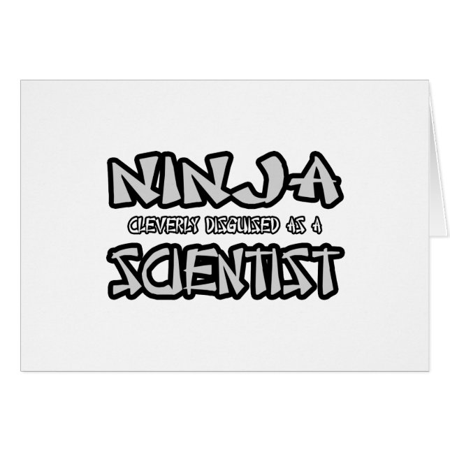 Ninja...Scientist Hälsningskort (Framsidan Horizontal)
