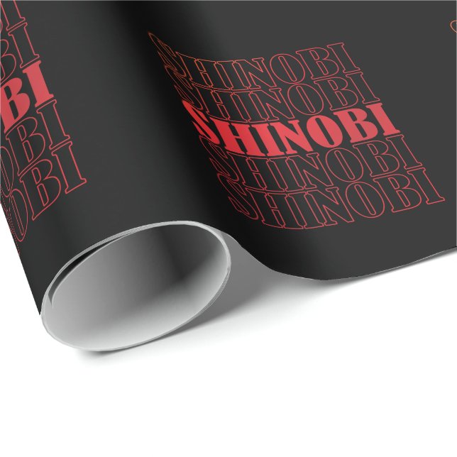 Ninja Shinobi leiser Spion Presentpapper (Rullad Hörn)