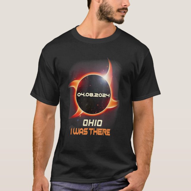 Ninja Shufabrik Total Solar Eclipse 2024 Ohio T Shirt (Framsida)