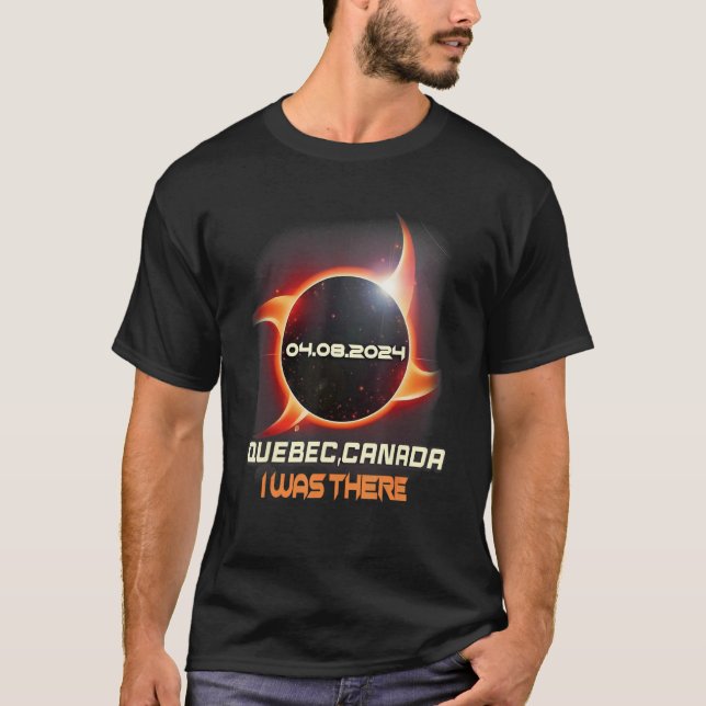 Ninja Shuriken Total Solar Eclipse 2024 Quebec Can T Shirt (Framsida)