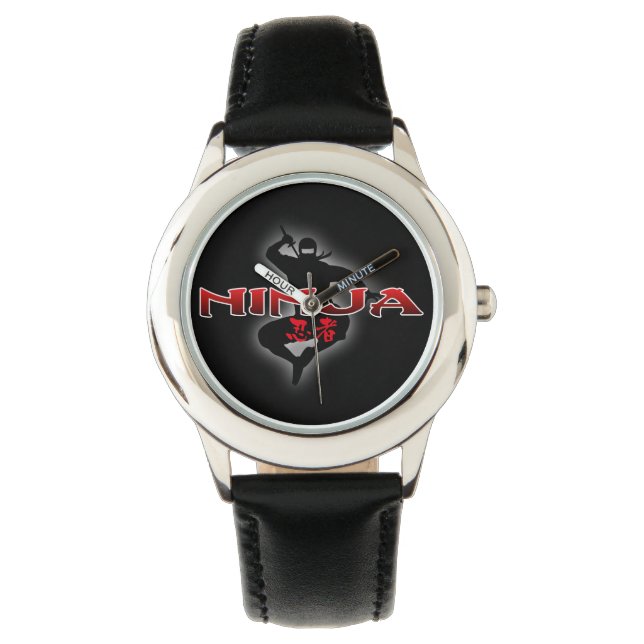 Ninja Silhouette Armbandsur (Framsida)