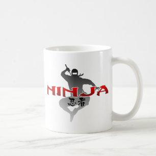 Ninja Silhouette Kaffemugg