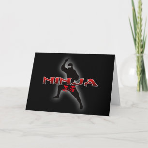 Ninja Silhouette Kort