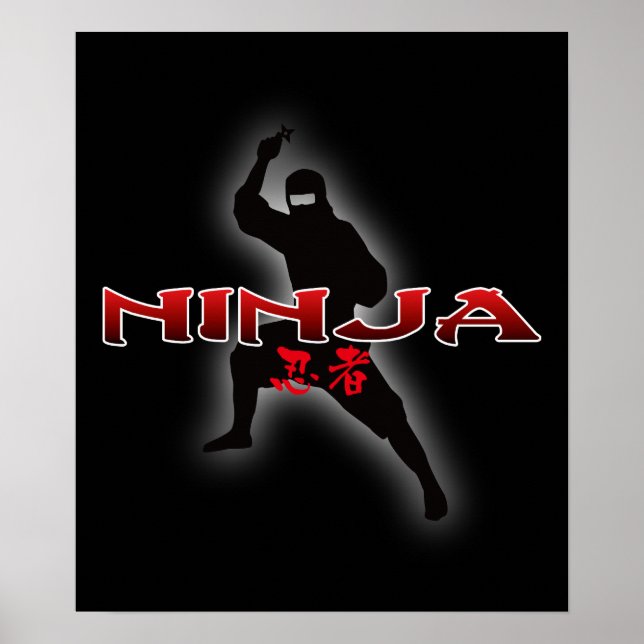 Ninja Silhouette Poster (Framsidan)