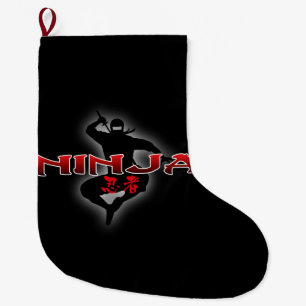 Ninja Silhouette Stor Julstrumpa