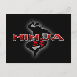 Ninja Silhouette Vykort