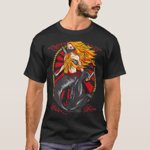 Ninja Sjöjungfru Coola Shinobi Mercenary Warrior T Shirt