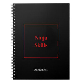 Ninja Skills bärbar personlig namn Anteckningsbok