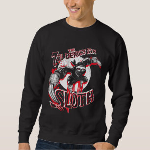 Ninja Sloth 7 Deadly Sins Tri Blend Lång Ärmad Tröja
