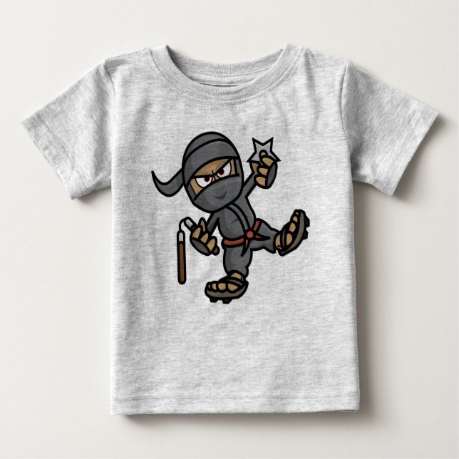 Ninja Småbarn Långärmad T-shirt (Framsida)