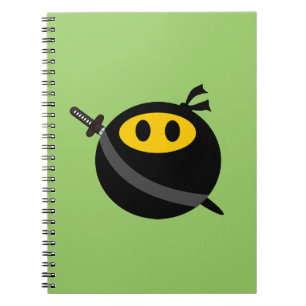 Ninja smiley face anteckningsbok