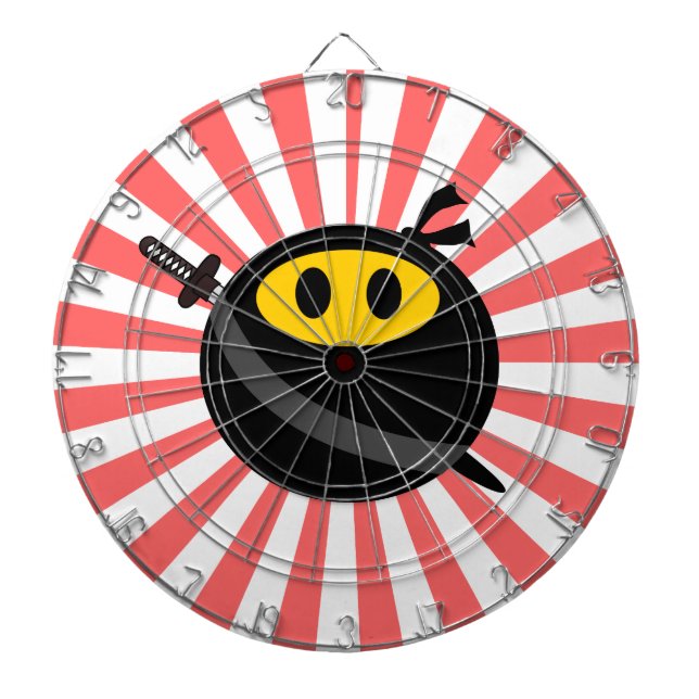 Ninja smiley face darttavla (Framsidan)