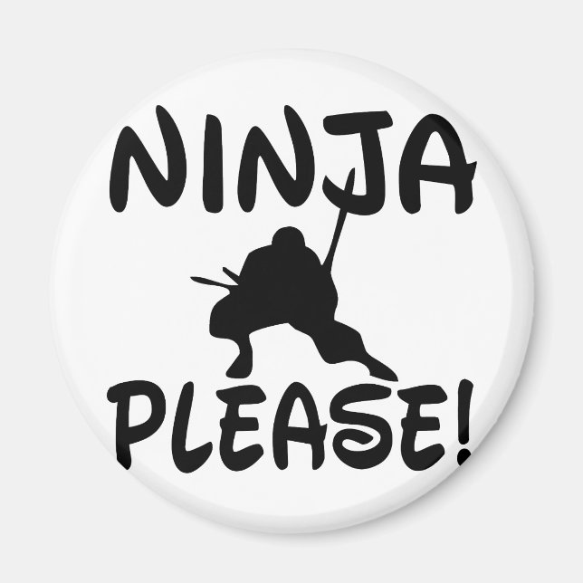 Ninja, snälla! magnet (Framsidan)