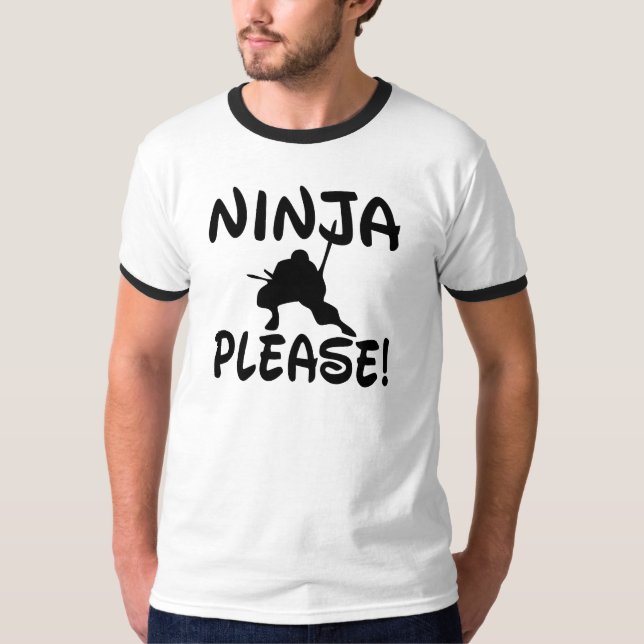 Ninja, snälla! t-shirt (Framsida)