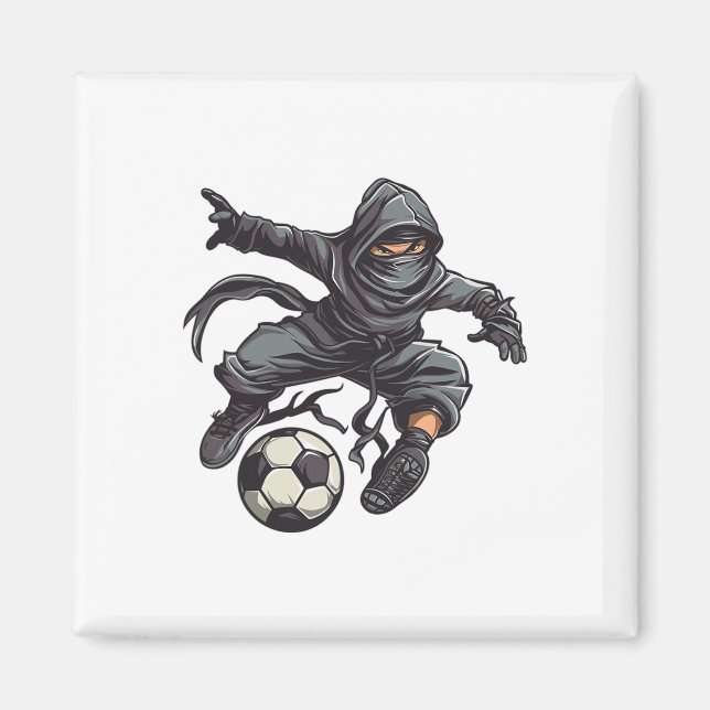 Ninja Soccer I Barnfotboll  Magnet (Framsidan)