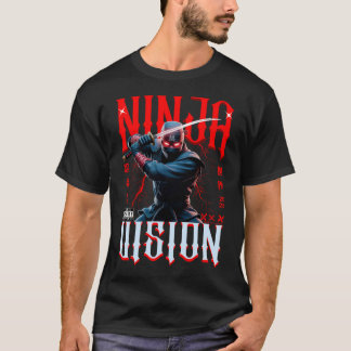 Ninja som håller Katana – Mörk Urban Stil Art Desi T Shirt