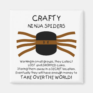Ninja Spiders! Magnet