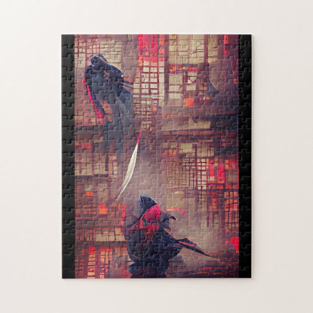 Ninja spöken fantasi Graphics abstrakt art Pussel (Vertikal)
