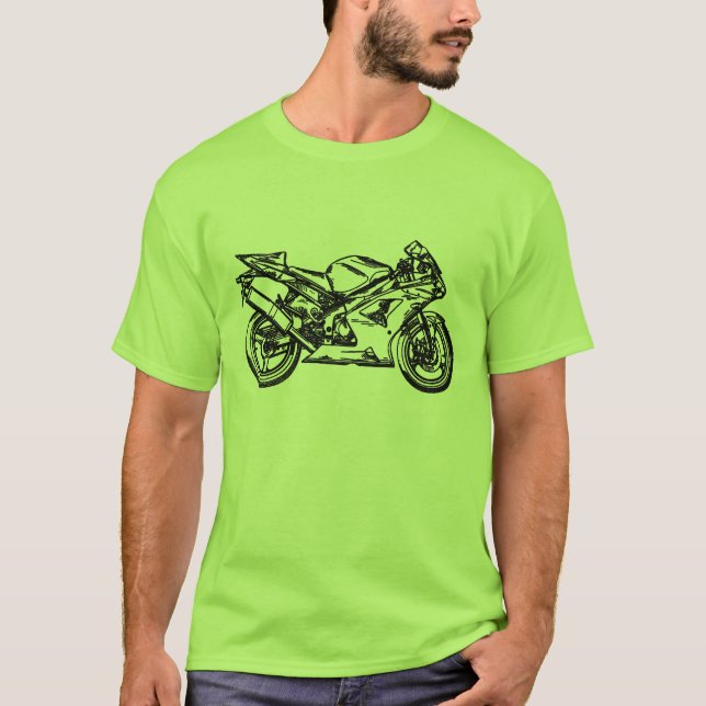 Ninja Sportbike konst T-shirt (Framsida)
