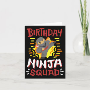 Ninja Squad Karate Girls Boys Kid Bday Pa Kort
