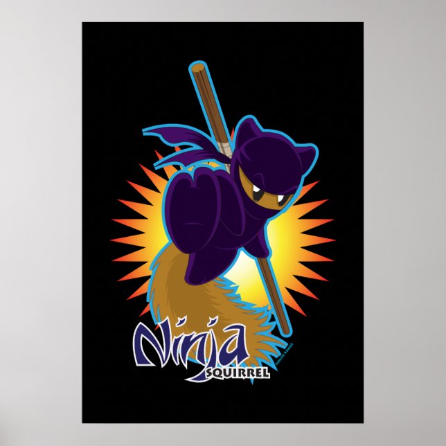 Ninja Squirrel Poster (Framsidan)