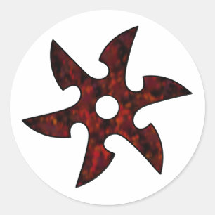 Ninja Star Runt Klistermärke