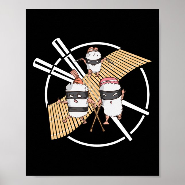 Ninja Sushi Begins A Rädding Uppdrag Karate Poster (Framsidan)