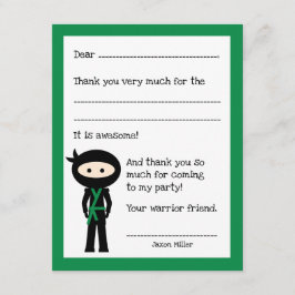 Ninja-tackkort, med byte av färg tack kort