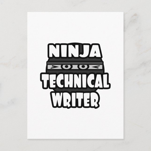 Ninja Technical Writer Vykort (Framsida)
