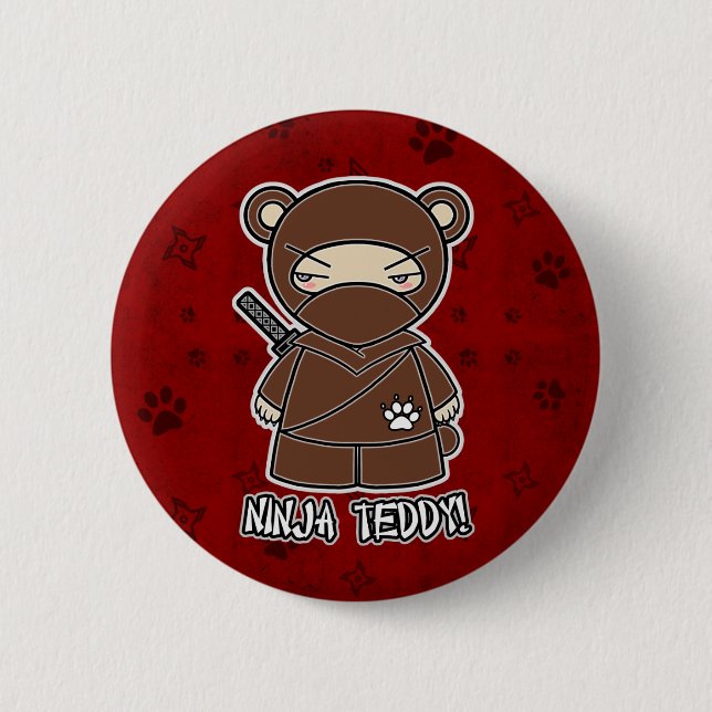 Ninja Teddy! I Röd knapp (Framsida)
