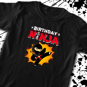 Ninja-Temapartyet, födelsedagsdesignen Ninja T Shirt