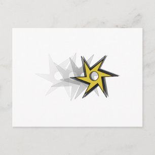 Ninja Throwing Star Vykort