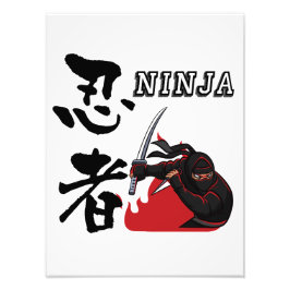 Ninja - Time to go to battle- Fototryck