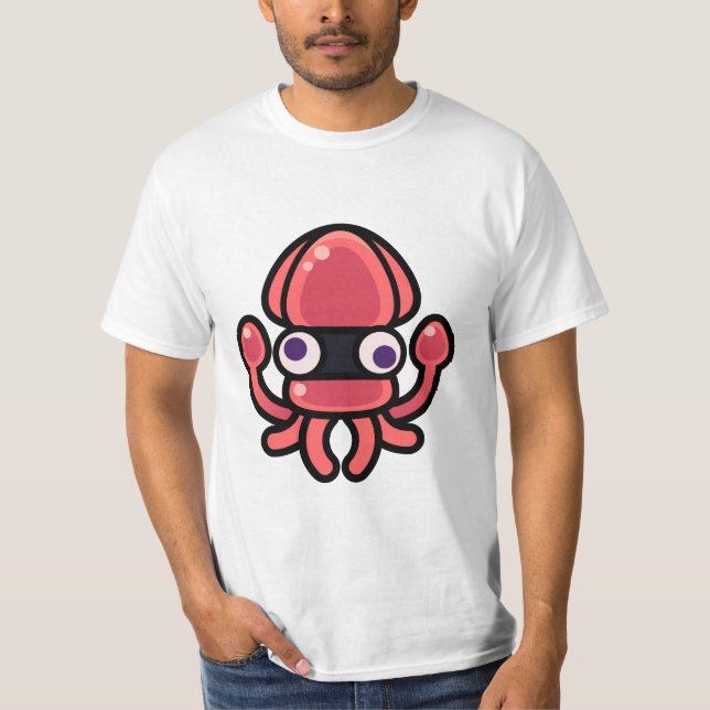 Ninja tioarmad bläckfisk t-shirt (Framsida)