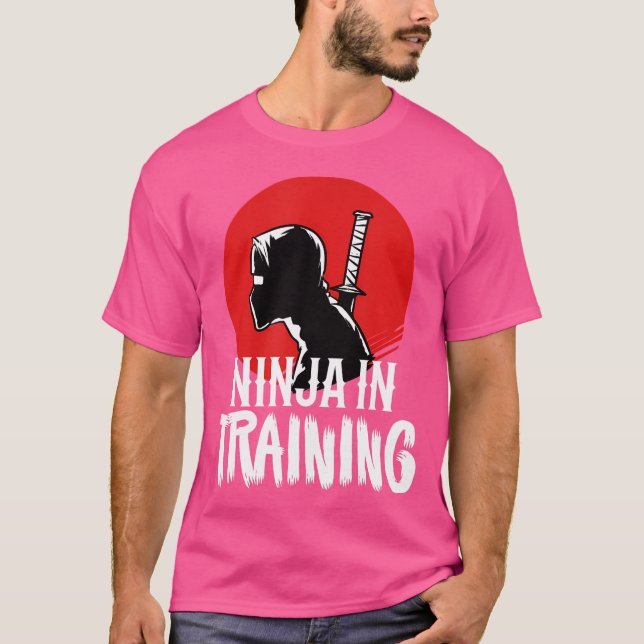 Ninja Training Funny Training Karate T Shirt (Framsida)