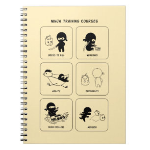 Ninja Training Kurser, Anpassningsbar Färg Anteckningsbok Med Spiral