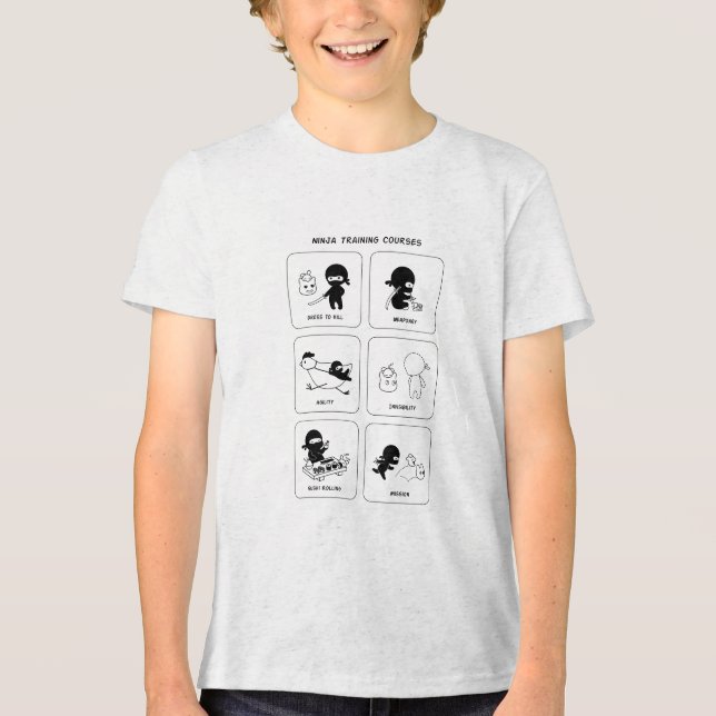 Ninja Training Kurser Tecknad Tecknads Tee (Framsida)