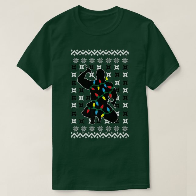 Ninja Ugly jul Sweater Design med jul T Shirt (Design framsida)