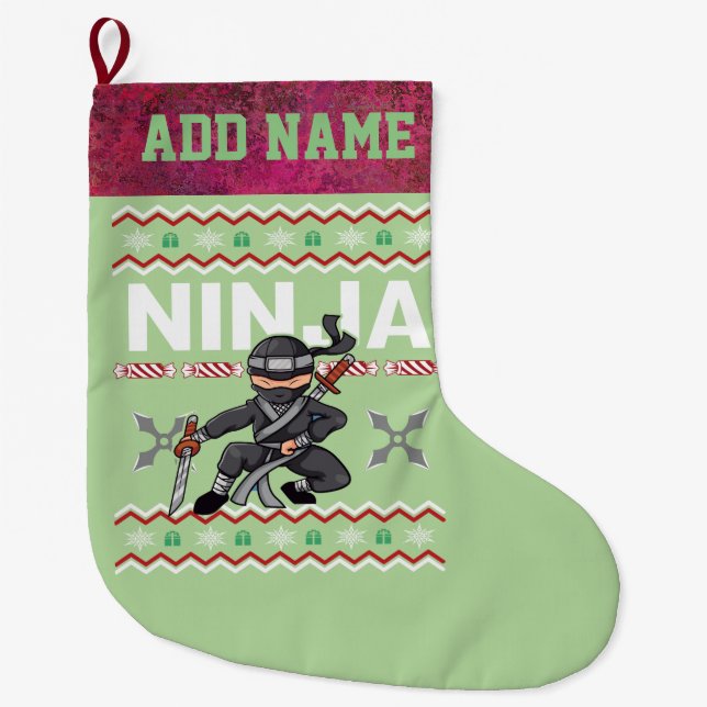 Ninja Ugly jul Sweater Stor Julstrumpa (Framsidan)