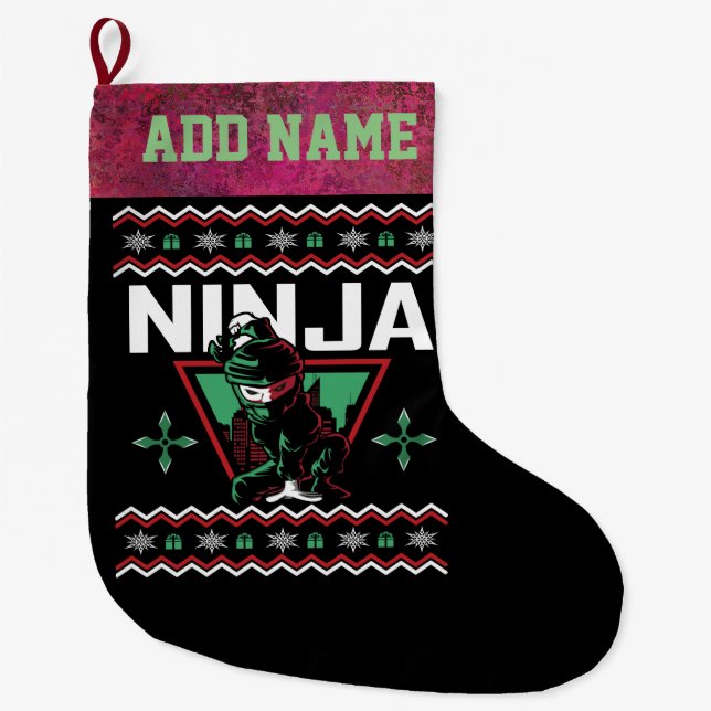 Ninja Ugly jul Sweater Stor Julstrumpa (Framsidan)